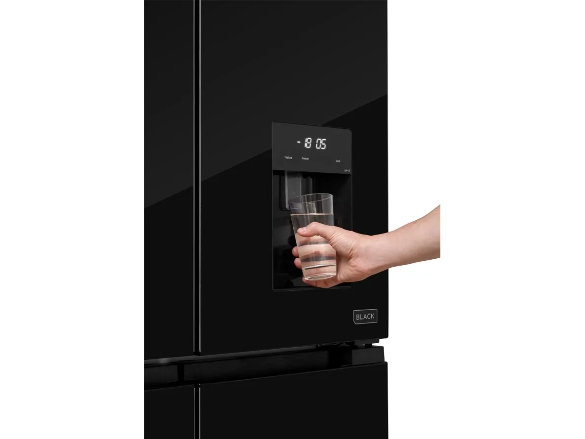 Concept LA8891BC, Fritstående, Fransk dør, Sort, LED, 560 L, SN-T