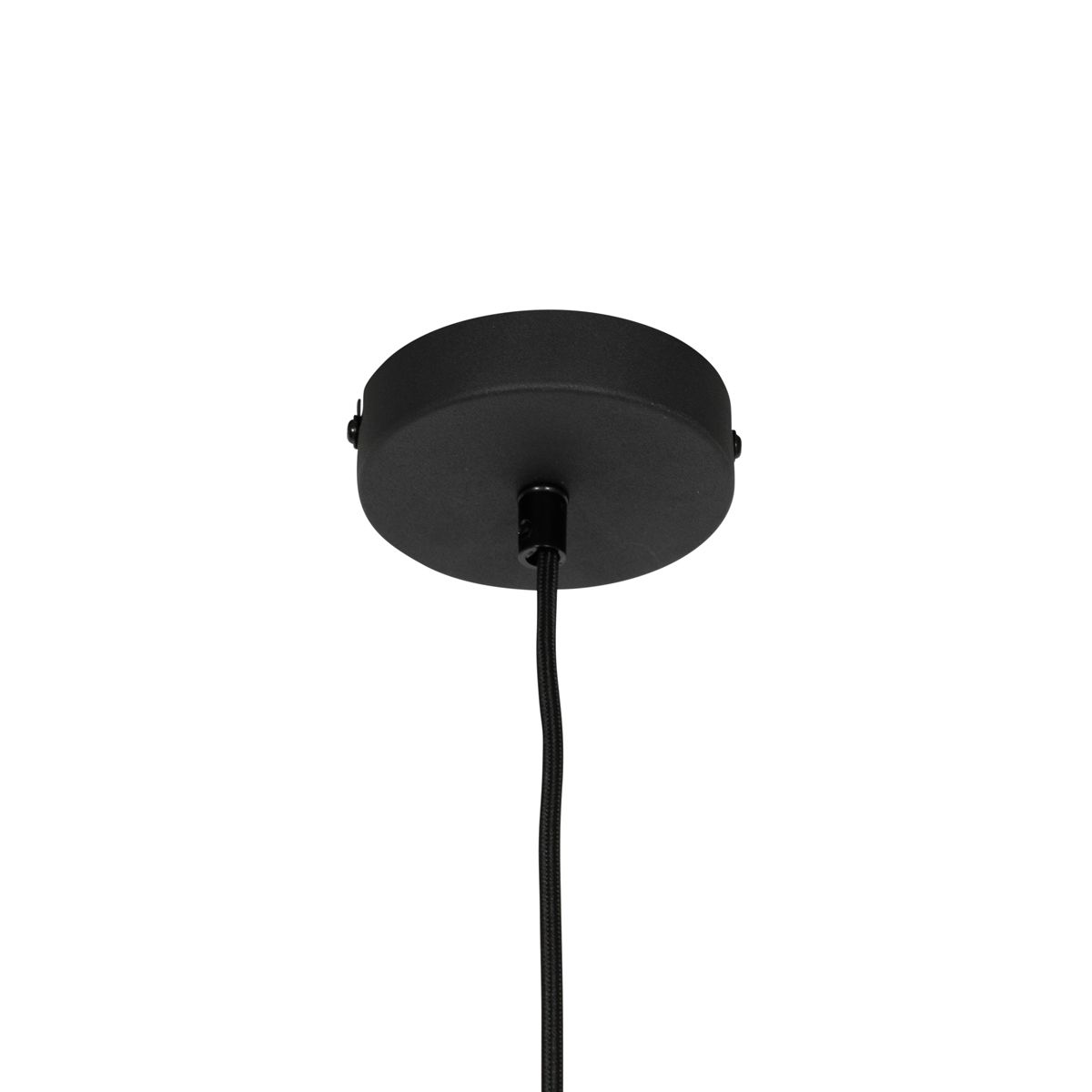 Retro hanglamp zwart met gouden binnenkant - Jinte