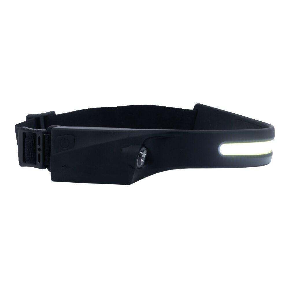 Lampe frontale rechargeable 200lms en silicone éclairage à 270°
