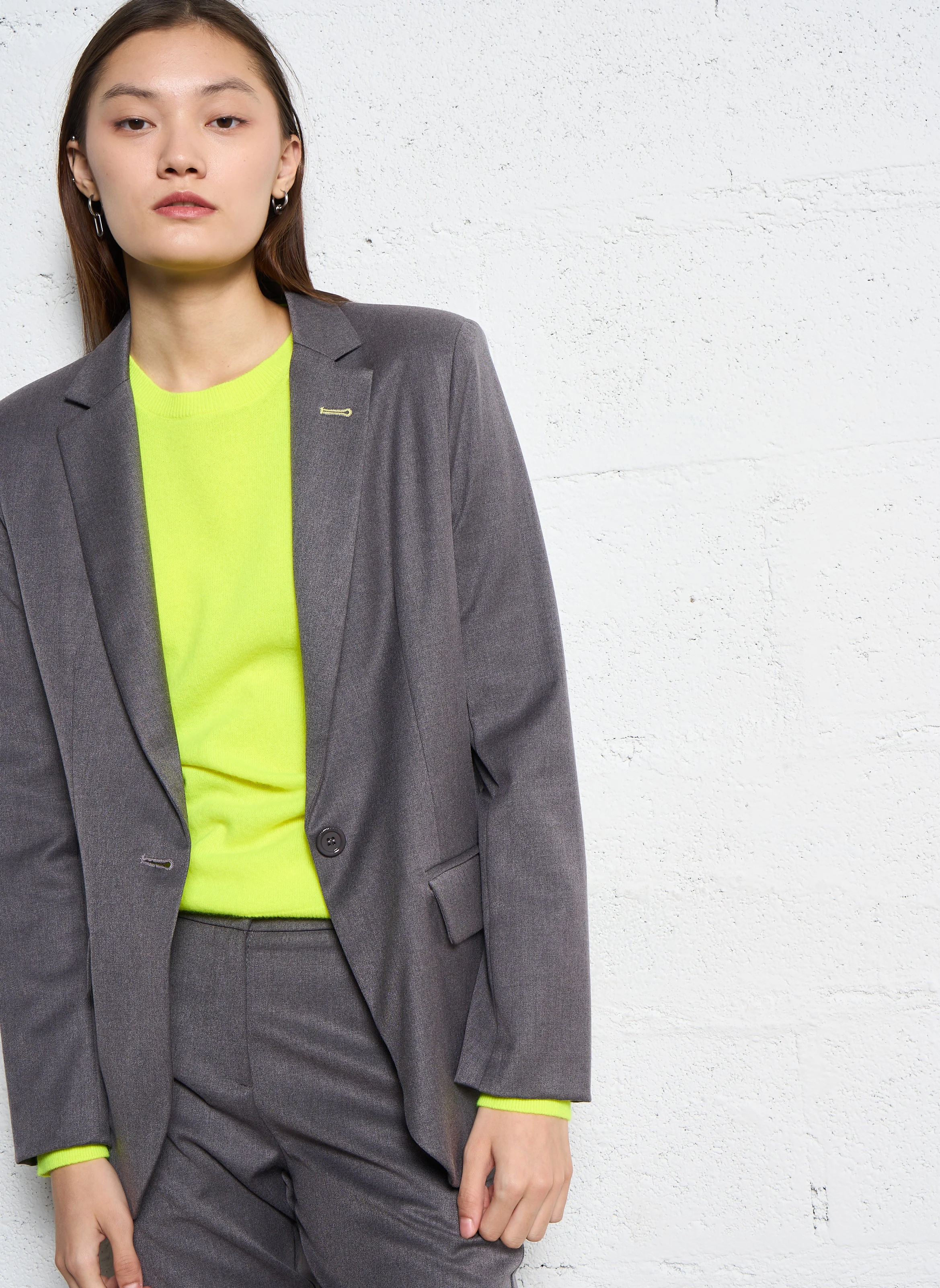 Veste col tailleur | Gris