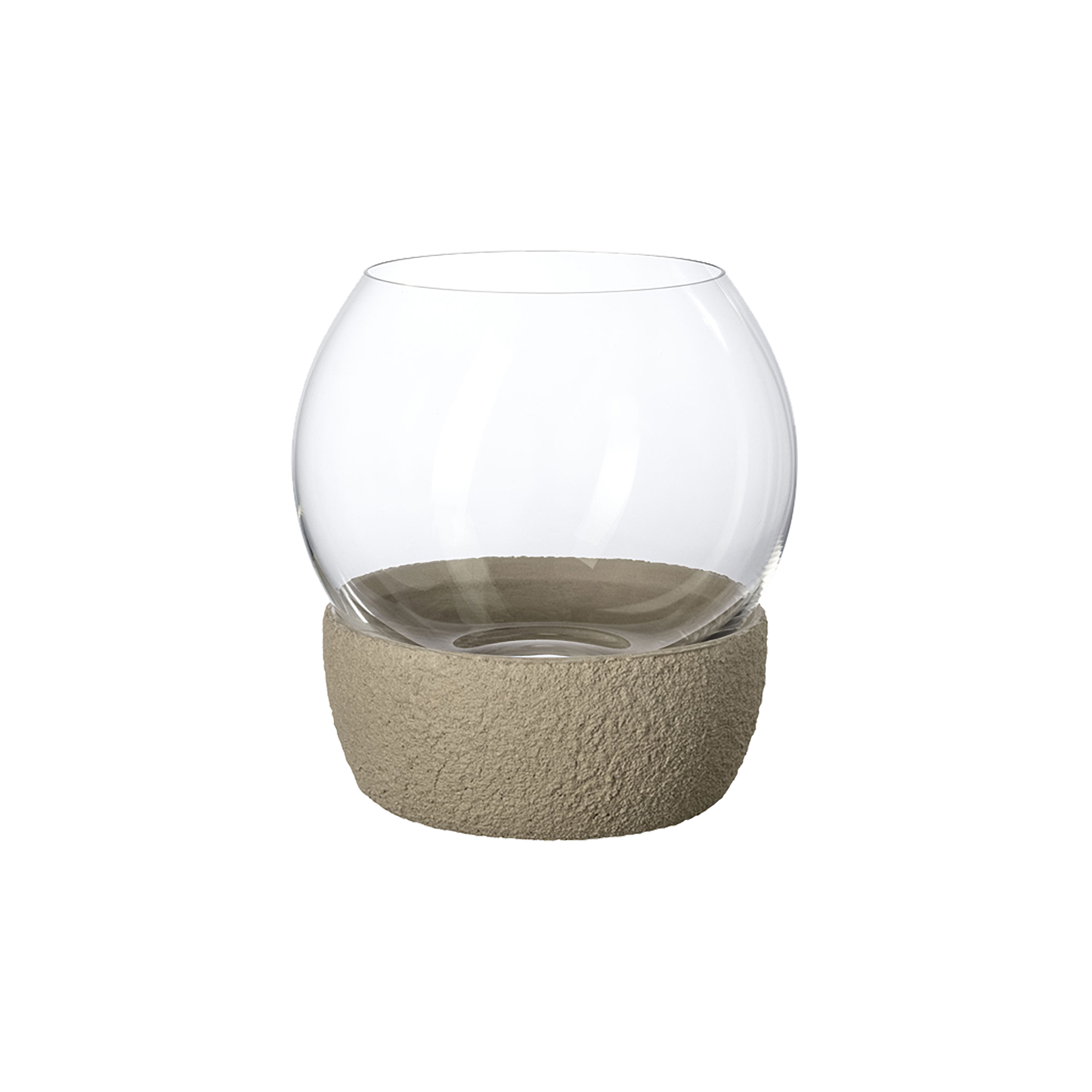 Perlemor Hurricane lamp Beige, 6.2'' x 6.3''