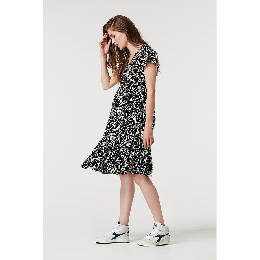 SUPERMOM Kleid Leaf Black