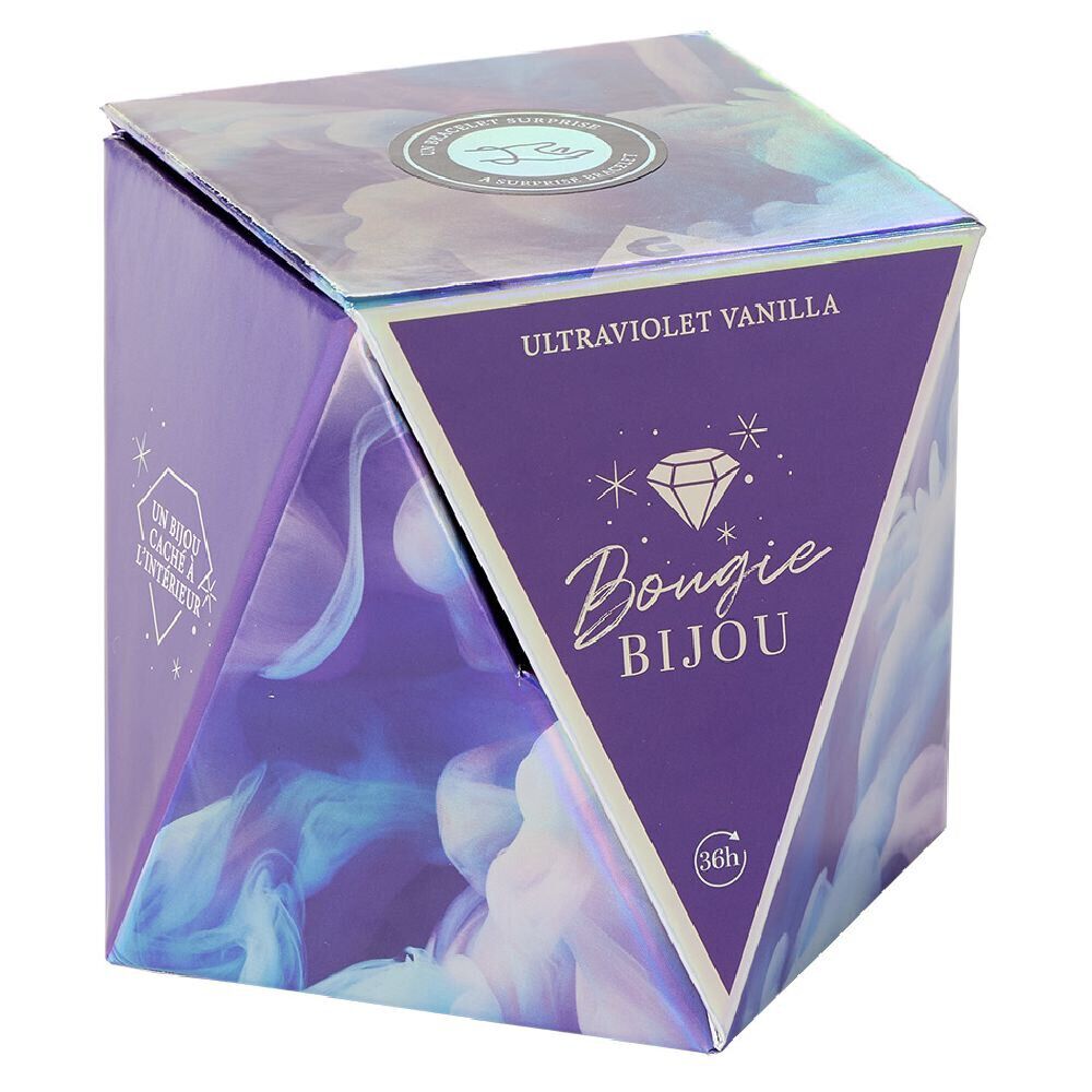 Bougie bijou bracelet argenté senteur vanille 36h