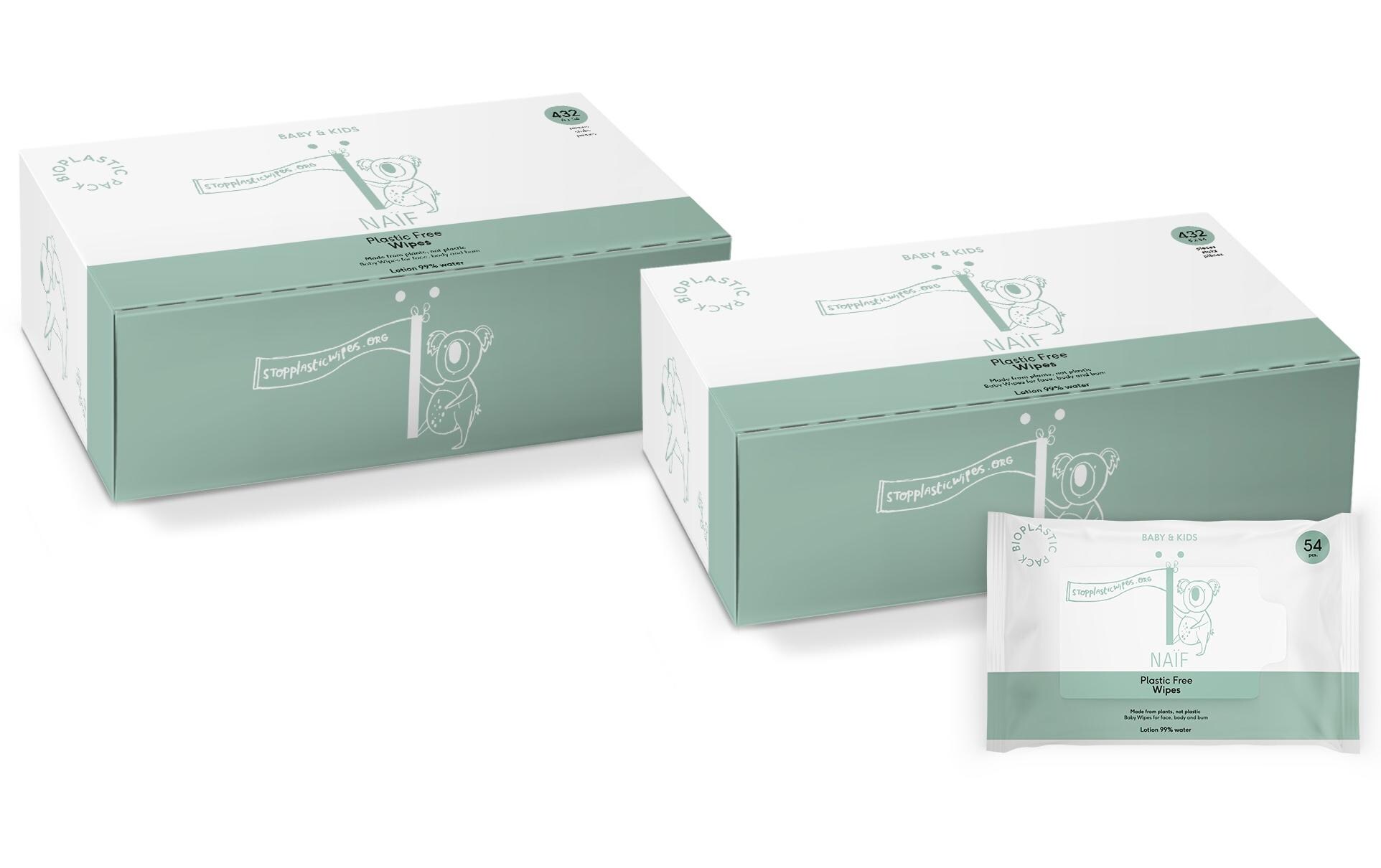 Feuchttücher kunststofffrei Giga Pack 16 x 54 Stk.Für eine sanfte Reinigung von Gesicht, Körper oder Po Ihres Babys