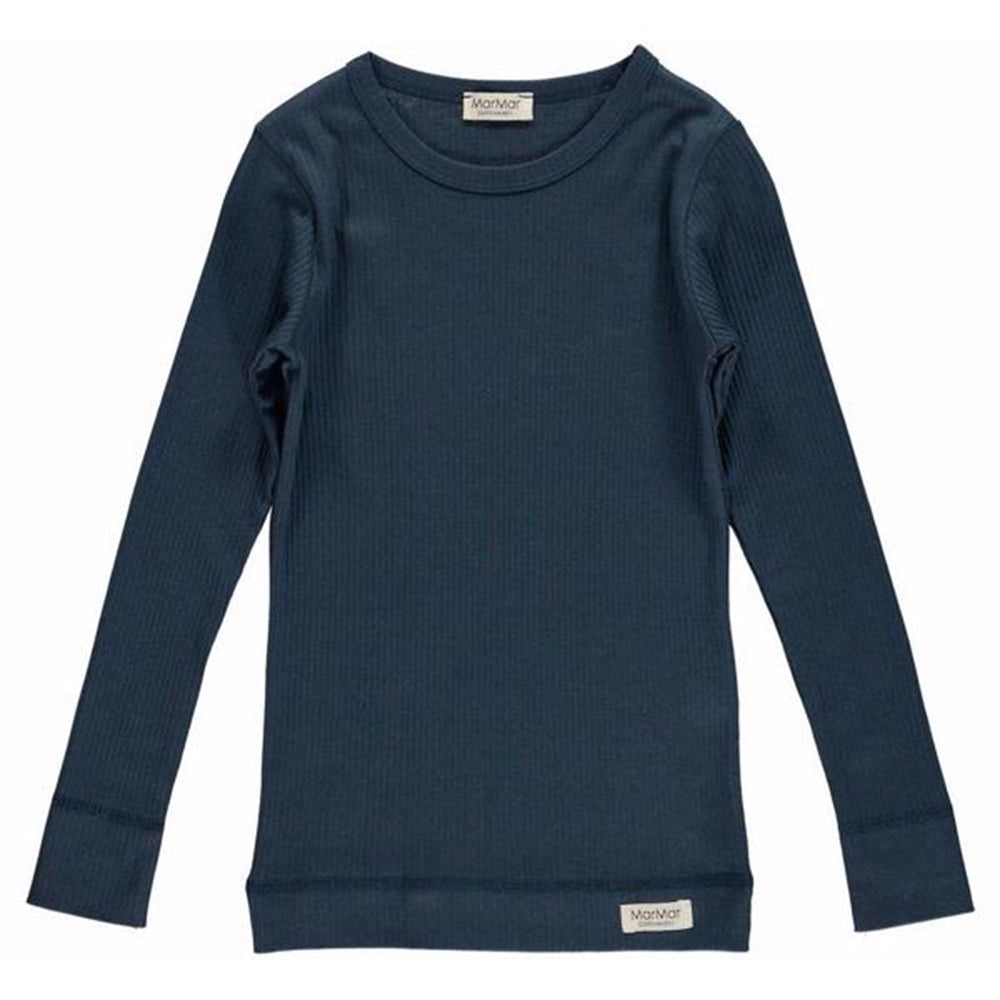 Modal T-Shirt Plain L/Æ Blue - MarMar → Luksusbaby.dk