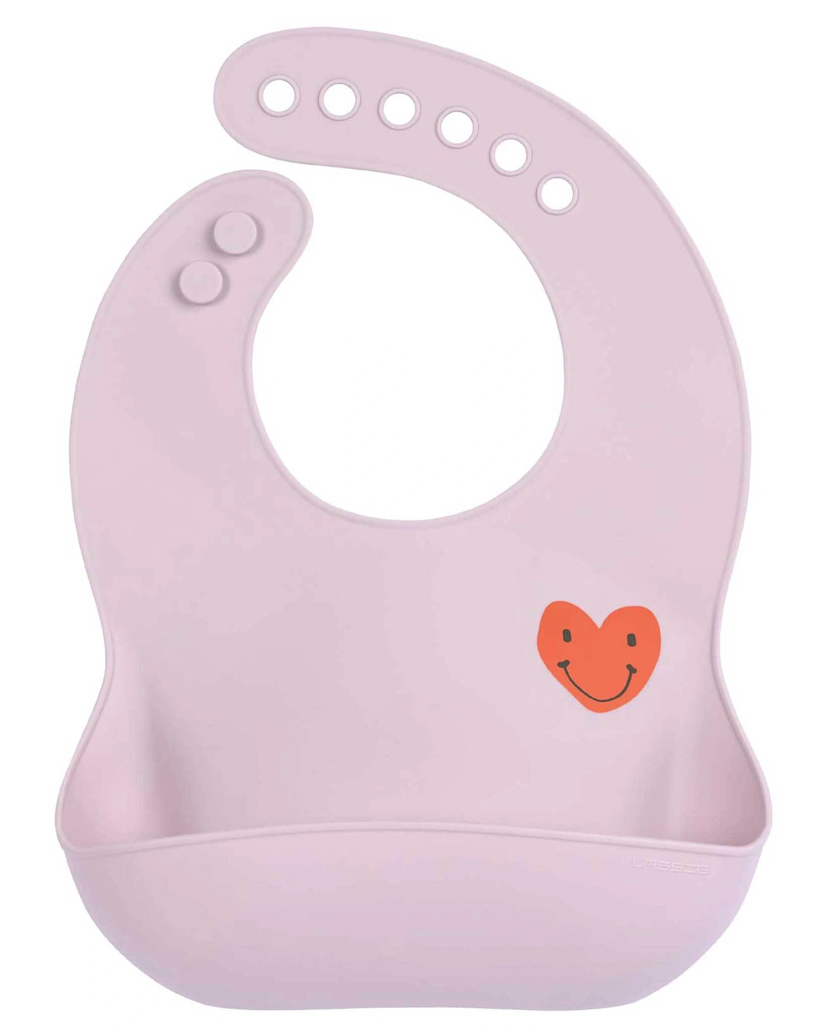 Silikon-Lätzchen HAPPY RASCALS HEART in lavender
