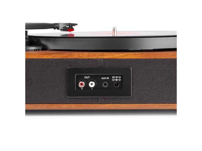 Fenton Plattenspieler mit Bluetooth RP162 Dunkelbraun Retro Plattenspieler mit Bluetooth, USB-Player und Umwandlungsmöglichkeit für Schallplatten