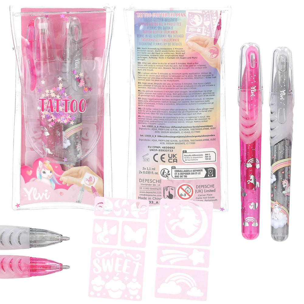 Køb Ylvi Tattoo Glitter Gel Pens