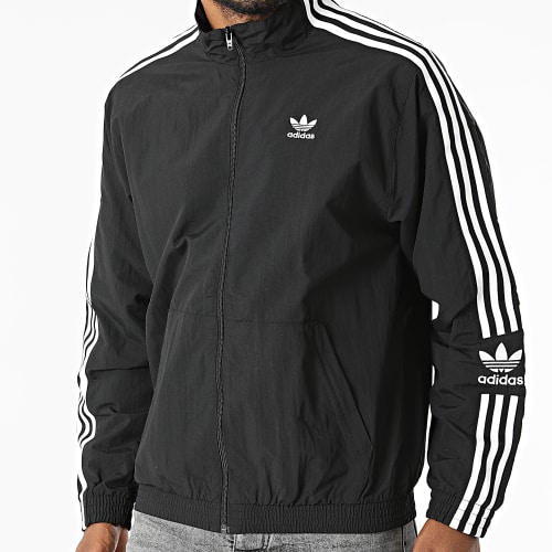 Veste Zippée A Bandes Lock Up H41391 Noir