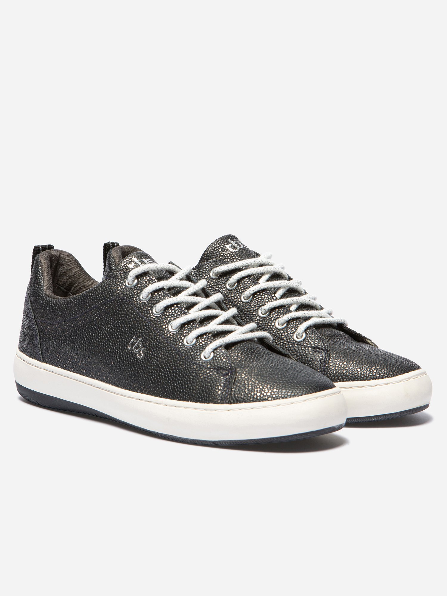 Baskets Femme Confort Cuir Gris