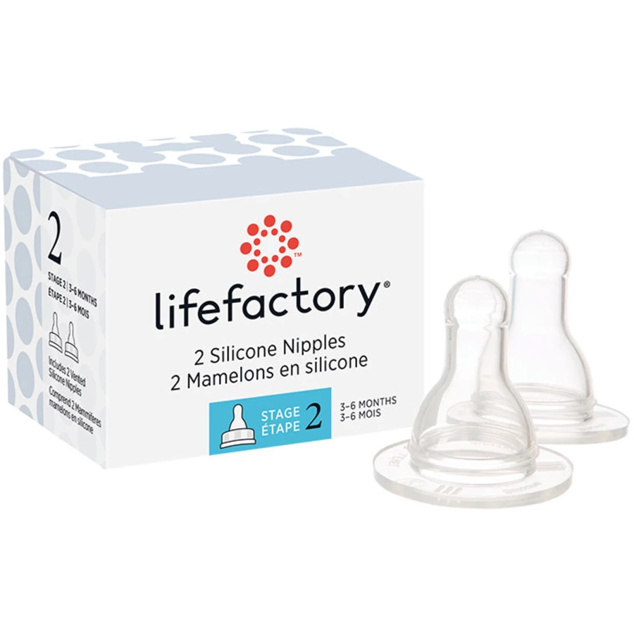 lifefactory Silikonsauger Größe 2 3-6 Monate 2er Set