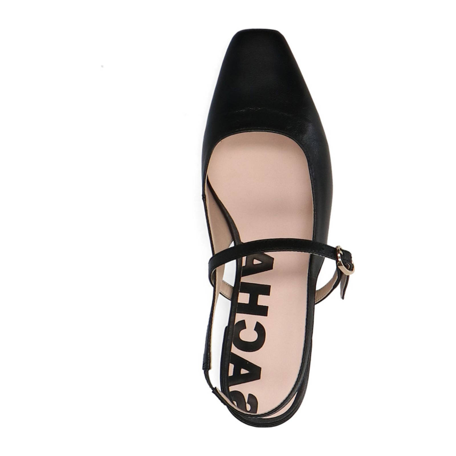 Sacha leren slingback loafers zwart