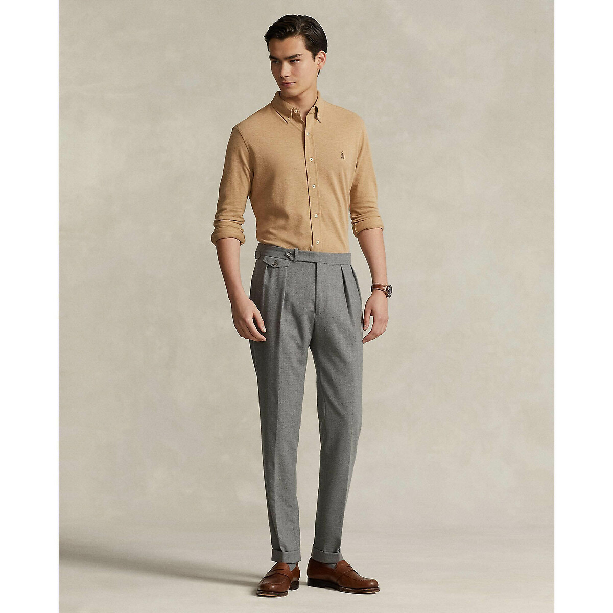 POLO RALPH LAUREN<br>Camisa de algodão piqué ultraleve