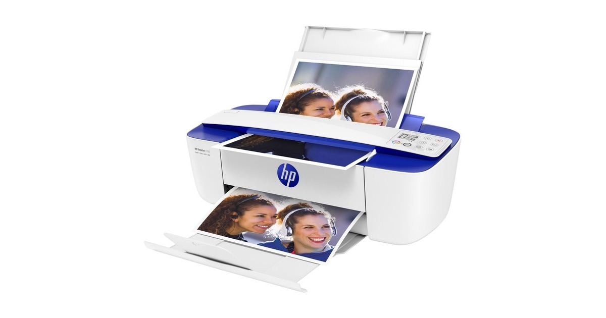 HPDeskJet 3760 all-in-one inkjetprinter  (Wit/blauw, Scannen, Kopiëren, Wi-Fi)