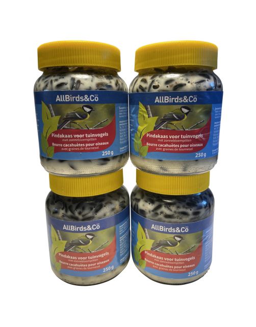 Allbirds&Co Vogelpindakaas - Tuinvogelvoer - 250 g Zonnebloempit