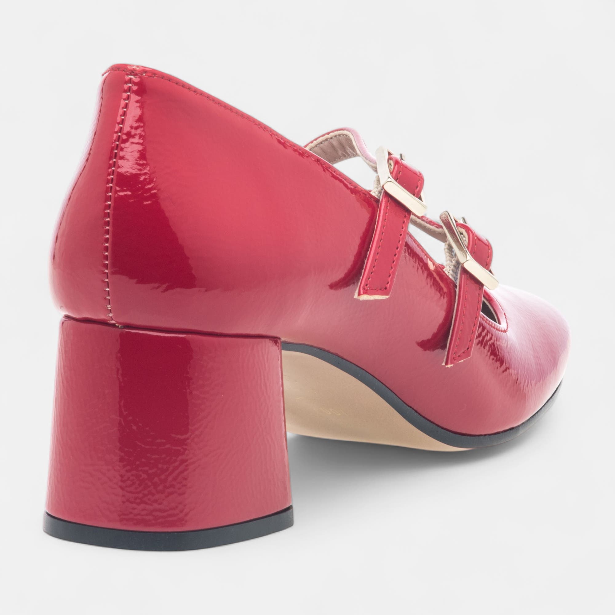 Babies à talon Femme rouge