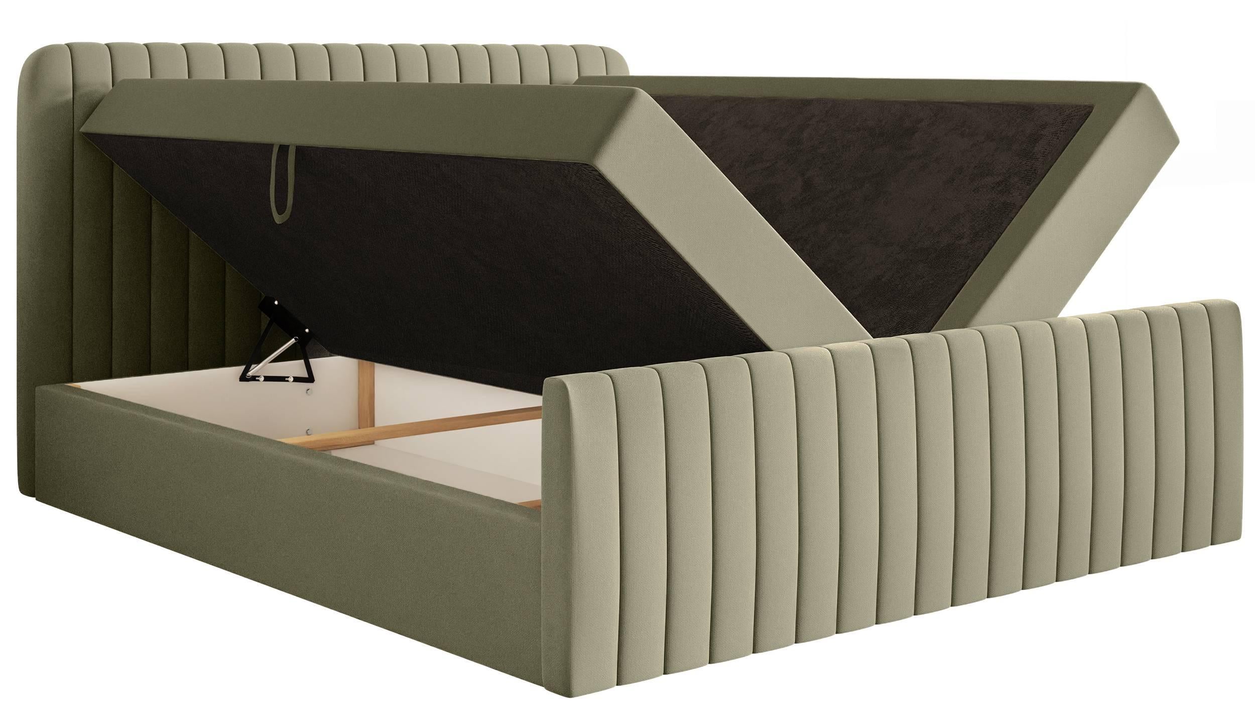 NADUVI Collection Boxspring Adrien chenille met opbergvak 140x200