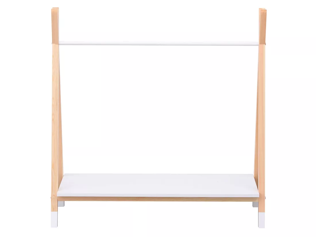 Penderie pour enfant bois et blanche LOU - HAPPY GARDEN