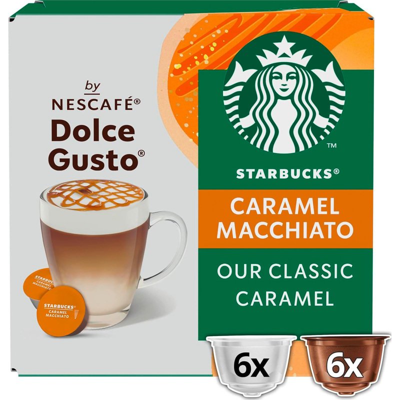 Capsules de café Starbucks Dolce Gusto Macchiato caramel - Boîte de 24