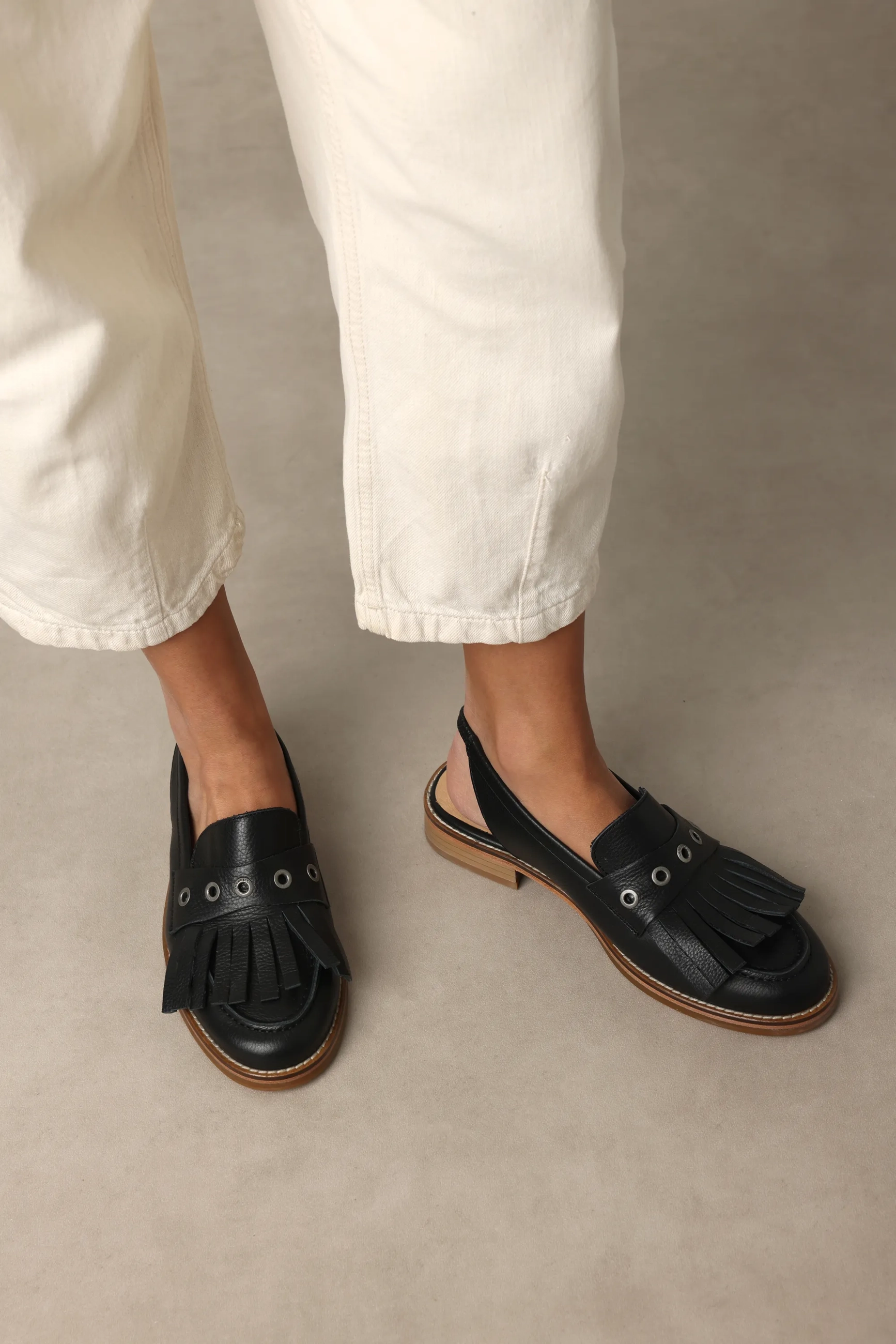 FES SLINGBACK Leather Black