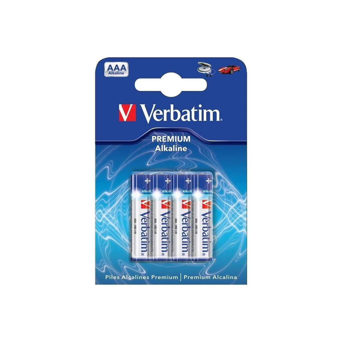 Verbatim batterier, AAA(LR03), 4-pack, Alkaline, 1,5 V