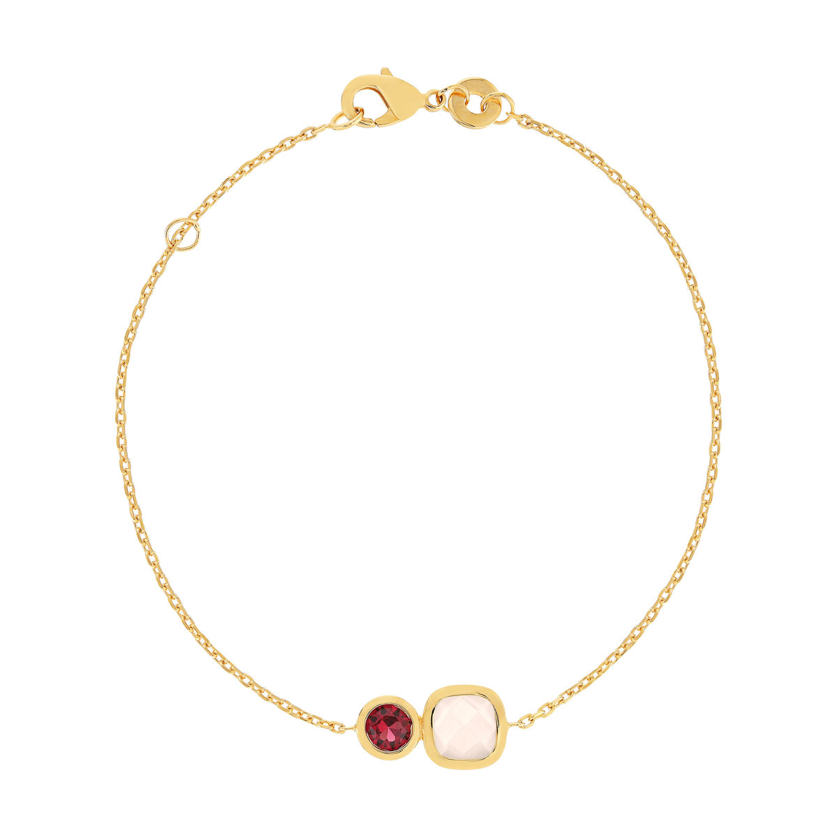 Bracelet plaqué or zirconias 18 cm