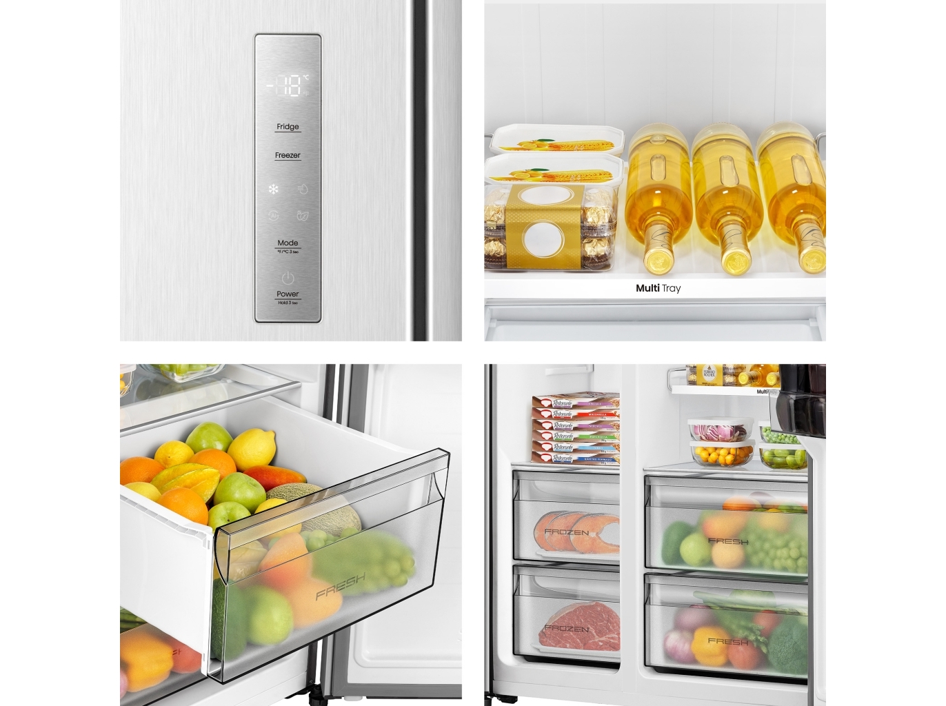 FRIGORÍFICO AMERICANO HISENSE RS3P538NAIE KITCHENFIT E 527L