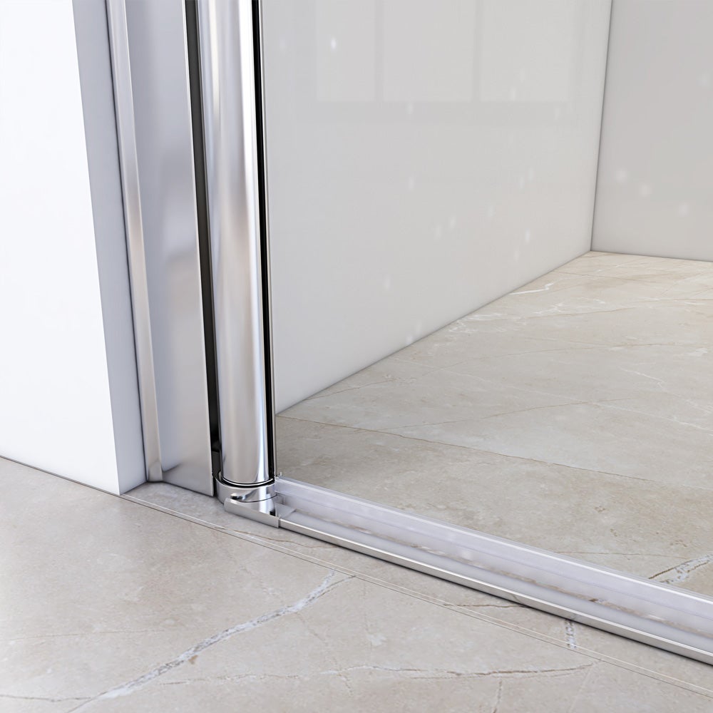 Home Deluxe - LAVEA Douchecabine - Helder Glas - Afmetingen: 110 x 195 cm - 6 mm nano-gecoat veiligheidsglas, incl. scharnieren en bevestigingsmateriaal | Douchedeur, Draaideur, Douchewand, Nisdeur