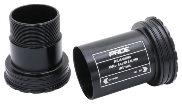 Boîtier de Pédalier Pride Racing BB386 Interlock Acier Noir
