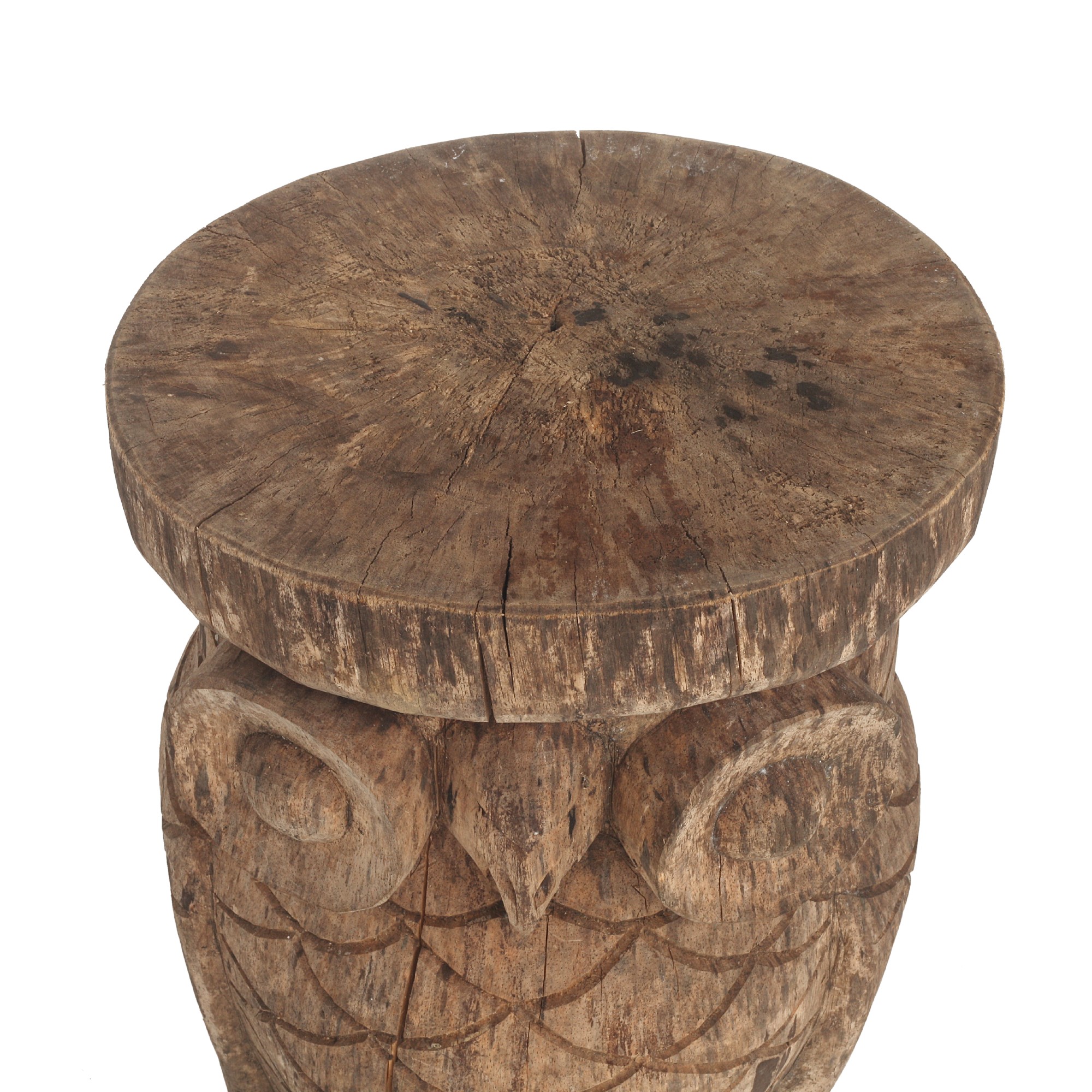 Hocker 'Eule', Holz, Ø 30, H 50 cm von fischer's lagerhaus