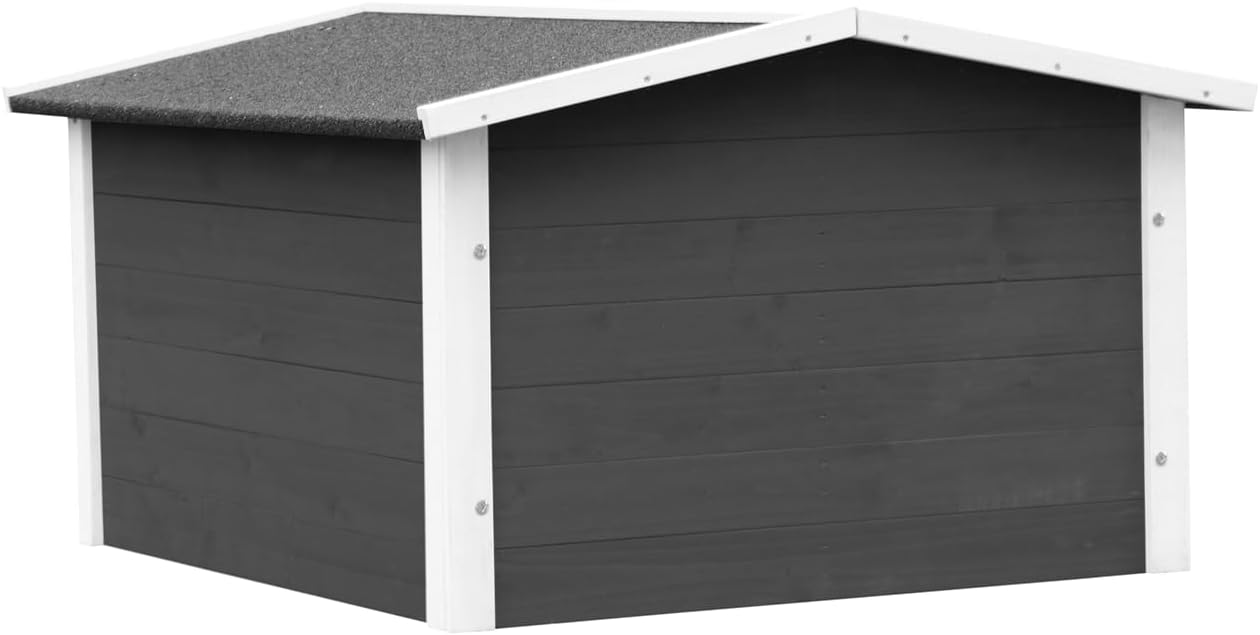 HTI living Garage für Mähroboter Robustes Holzhaus mit Wetterschutz Rasenmähergarage