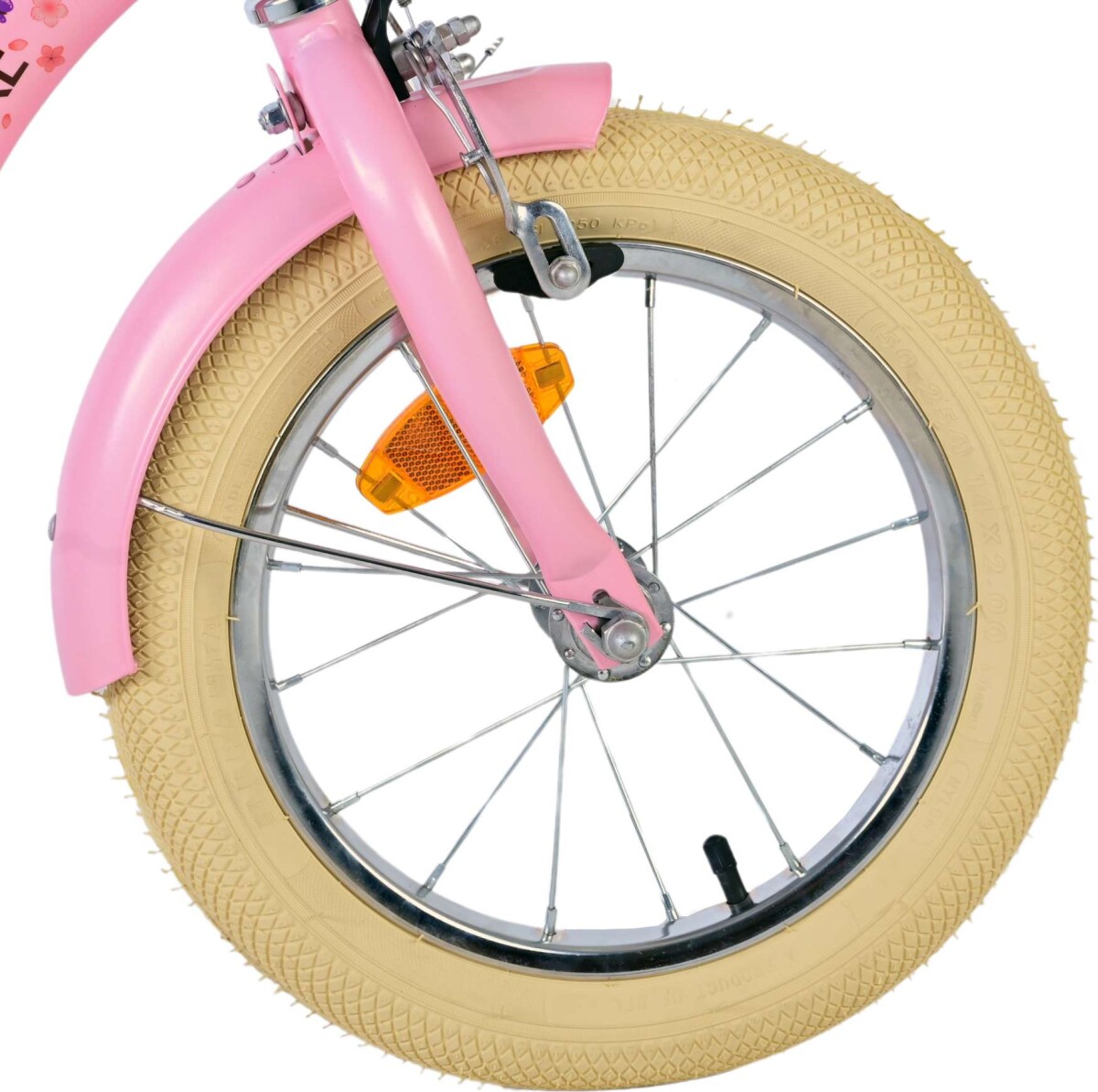 Volare - Børnecykel Med Støttehjul - 14'' Tommer - Blomster Pink