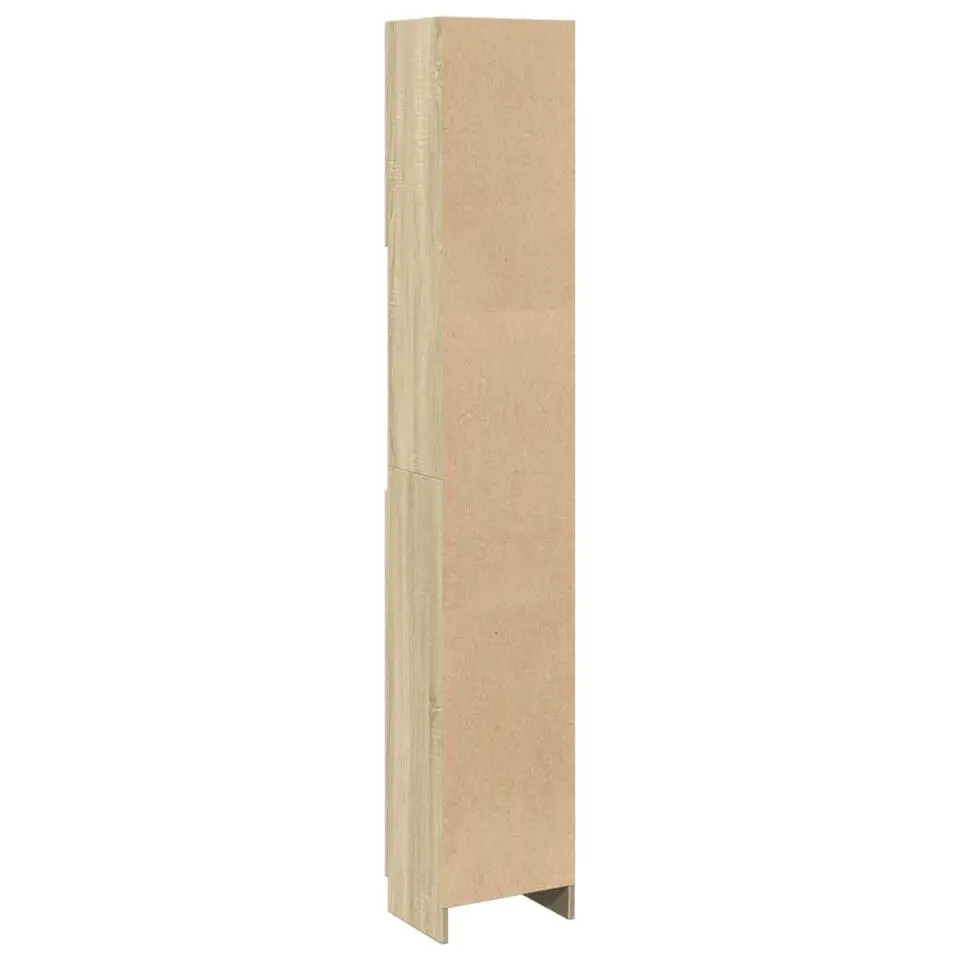 vidaXL - Kolomkast met 2 deuren 2 vakken - Sonoma eiken - Hout - 32x25.5x190 cm