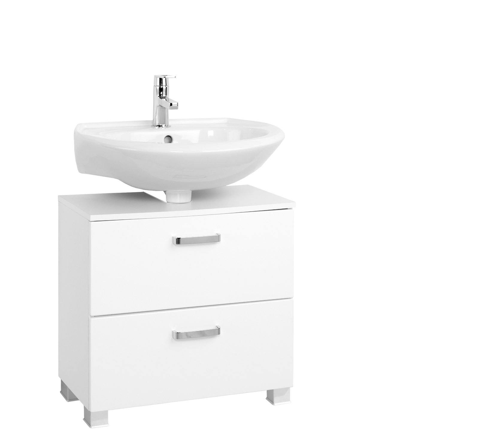 Waschbeckenunterschrank BOLOGNA - weiß Hochglanz - 60 cm