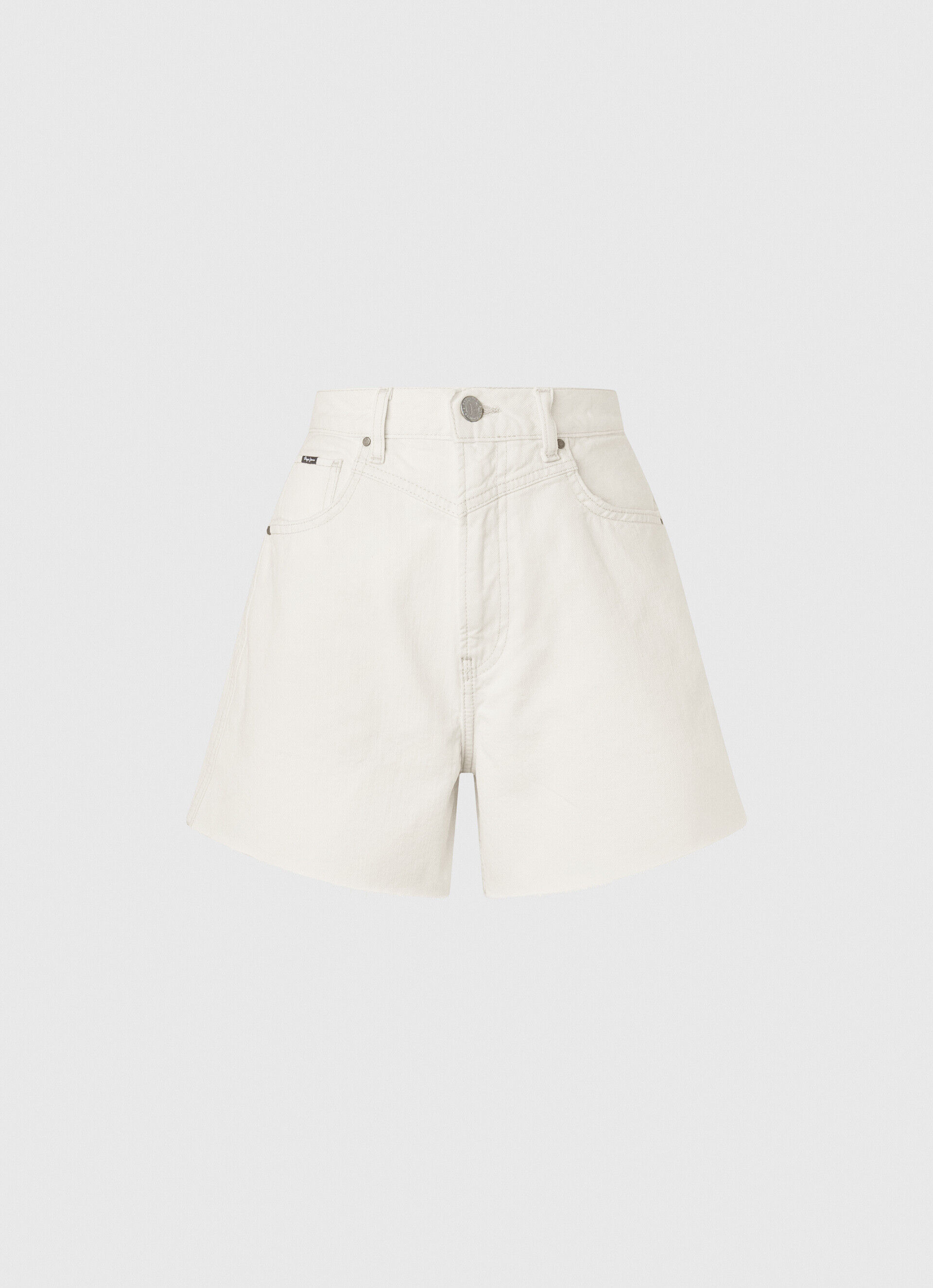 CALÇA JEANS CURTA COM CORTE BALÃO - jeans