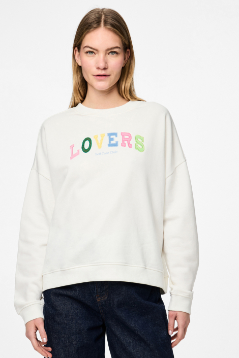 Pieces witte dames sweater