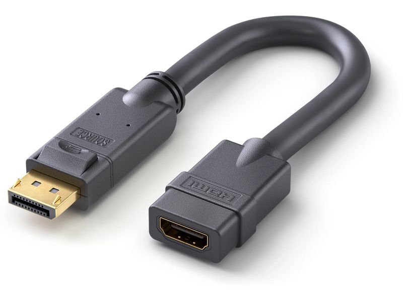 PureLink Adapterkabel DisplayPort - HDMI Aktiver 4K DisplayPort / HDMI Portsaver Adapter