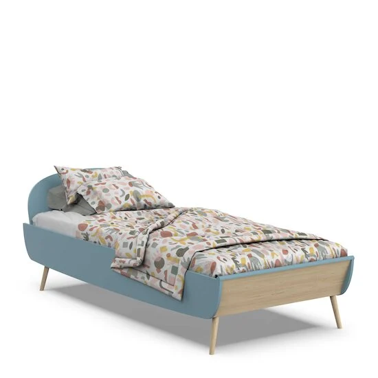 Firmiana Lit junior   Bleu Orage / Bois Naturel        90 x 200 cm   de               CBA Meubles