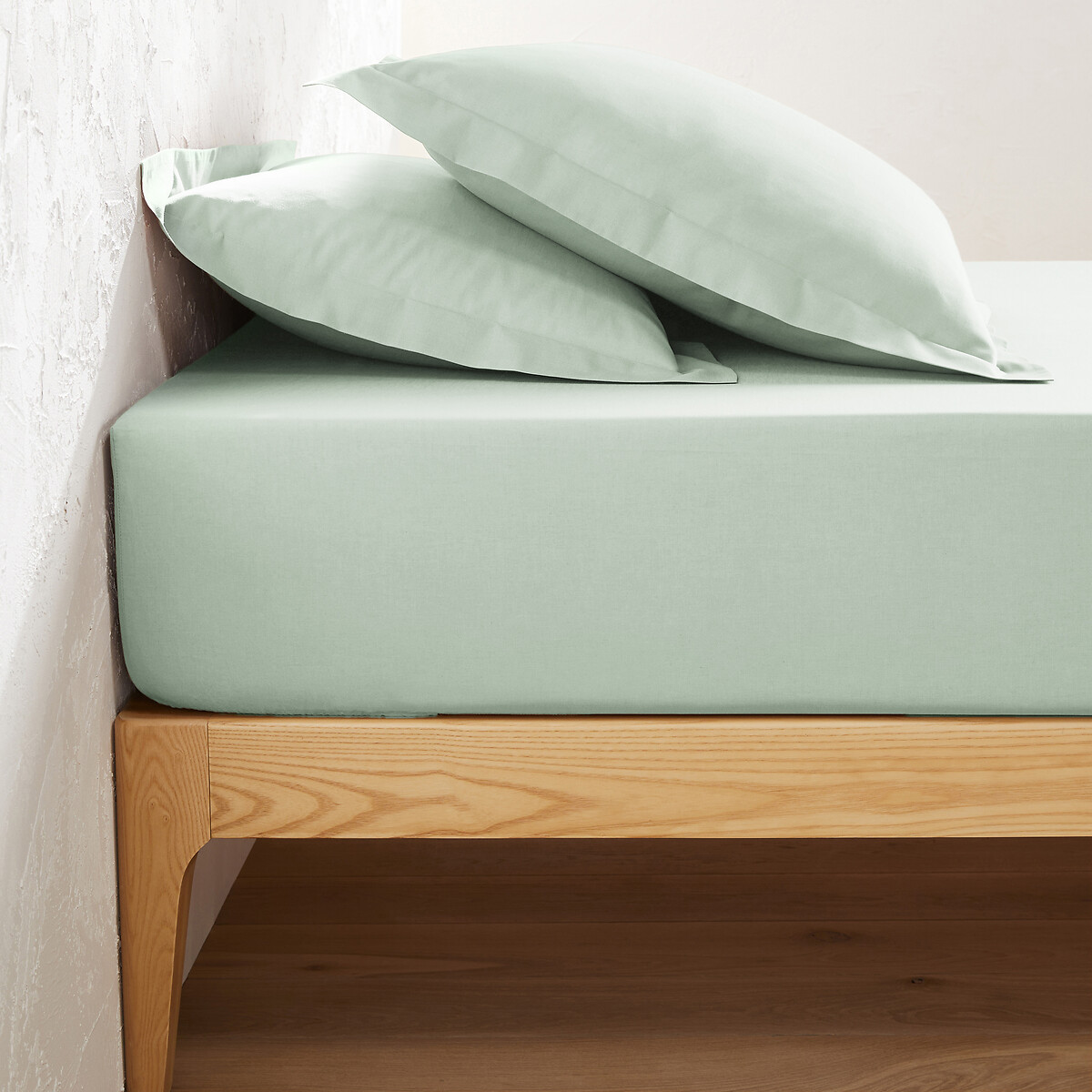 LA REDOUTE INTERIEURS<br>Lençol de baixo liso em tecido tergal, bainha de 25 cm, Scenario