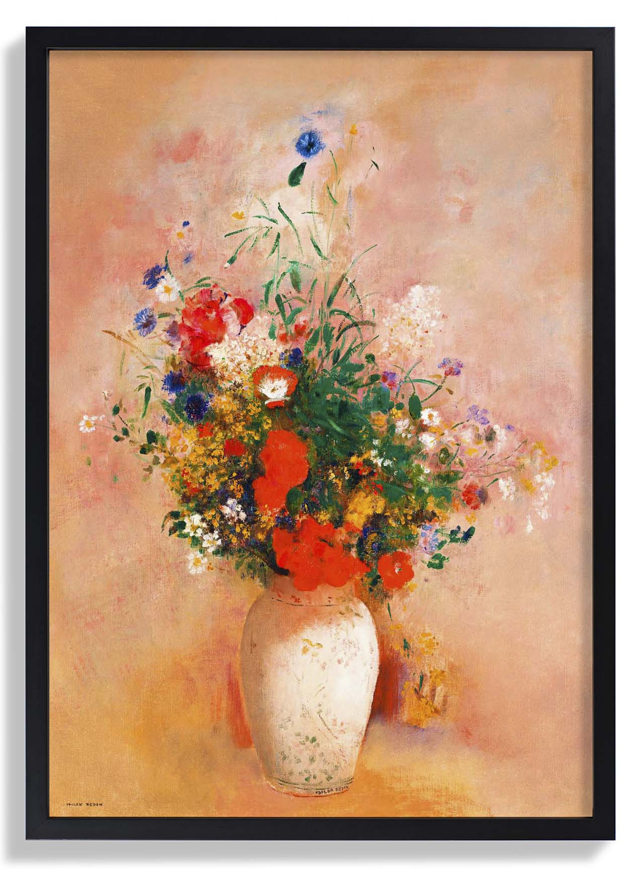 Vase mit Blumen Gemälde von Odilon Redon