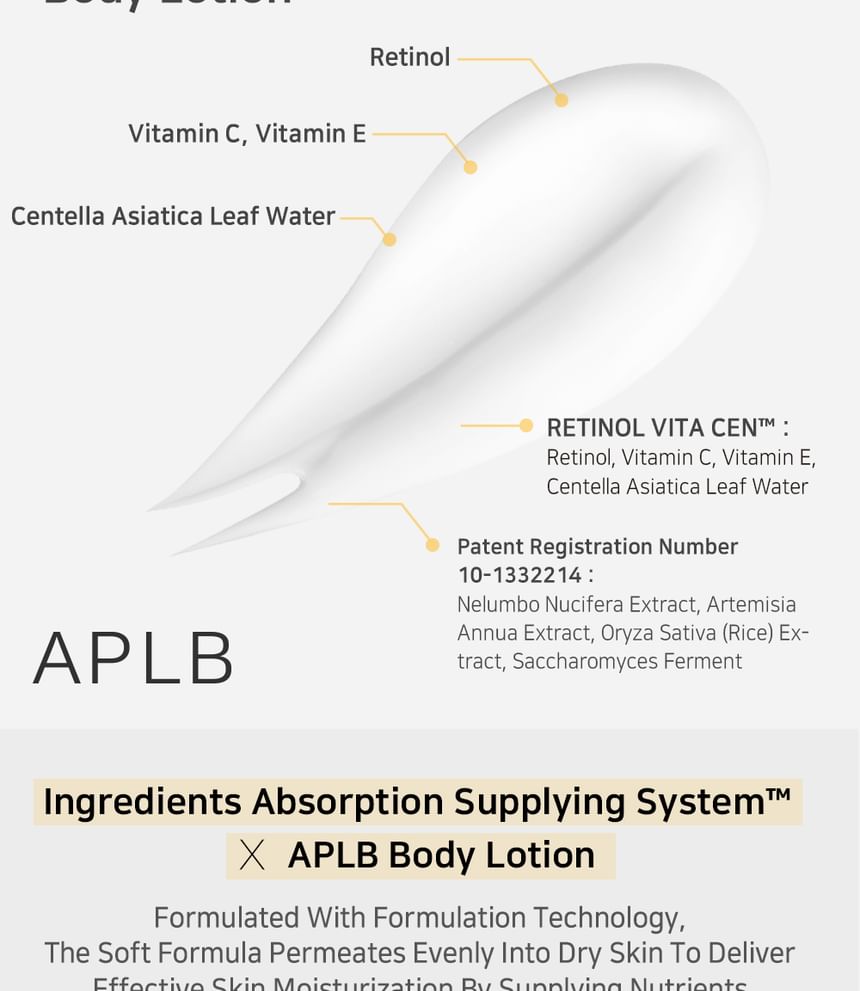 APLB - Retinol Vitamine C Vitamine E Bodylotion