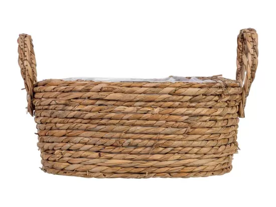 Panier ovale en corde avec anses 31x21x13h cm