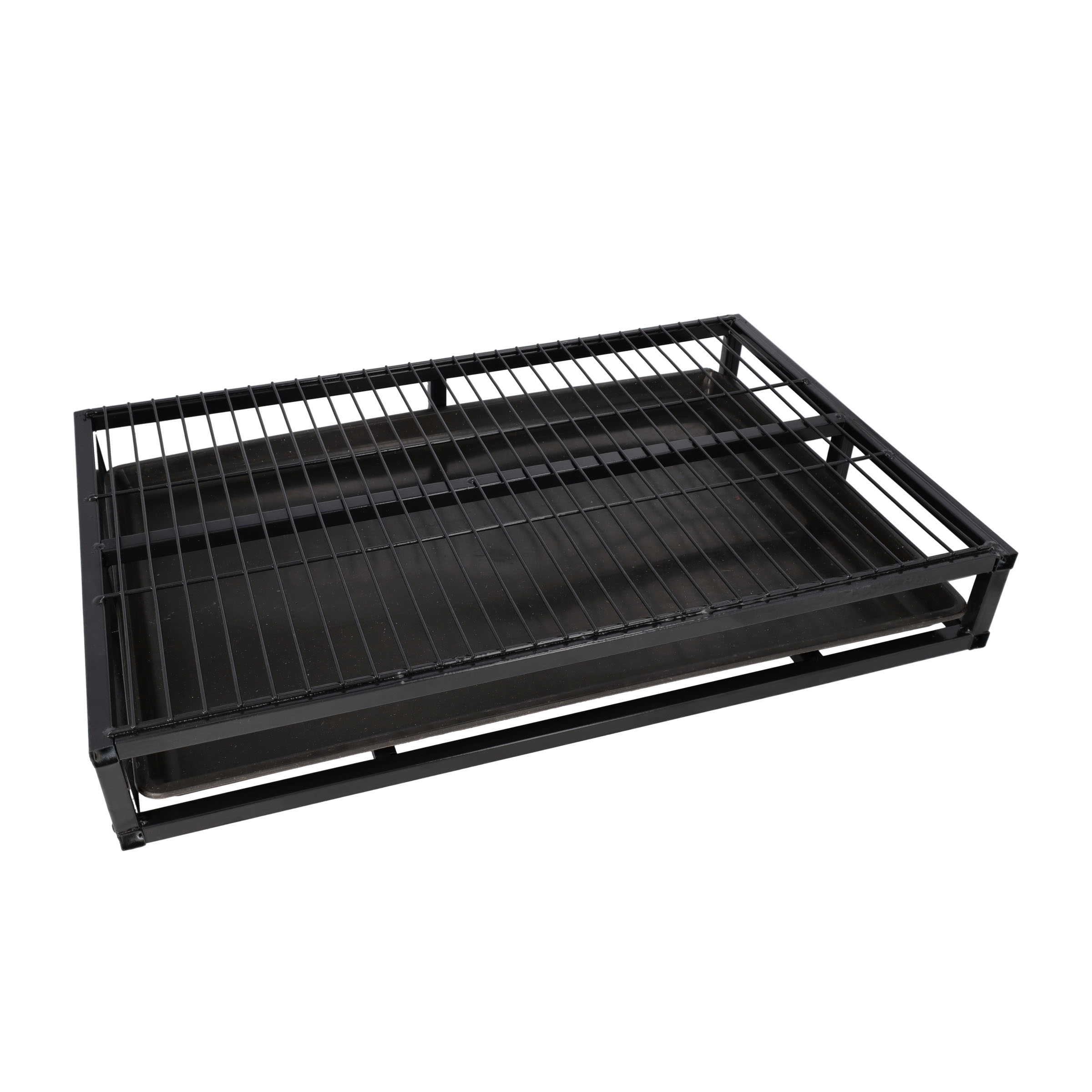 (52x34cm) Hundeklo Welpen Trainings Toilette Hunde WC mit Auffangschale - Schwarz