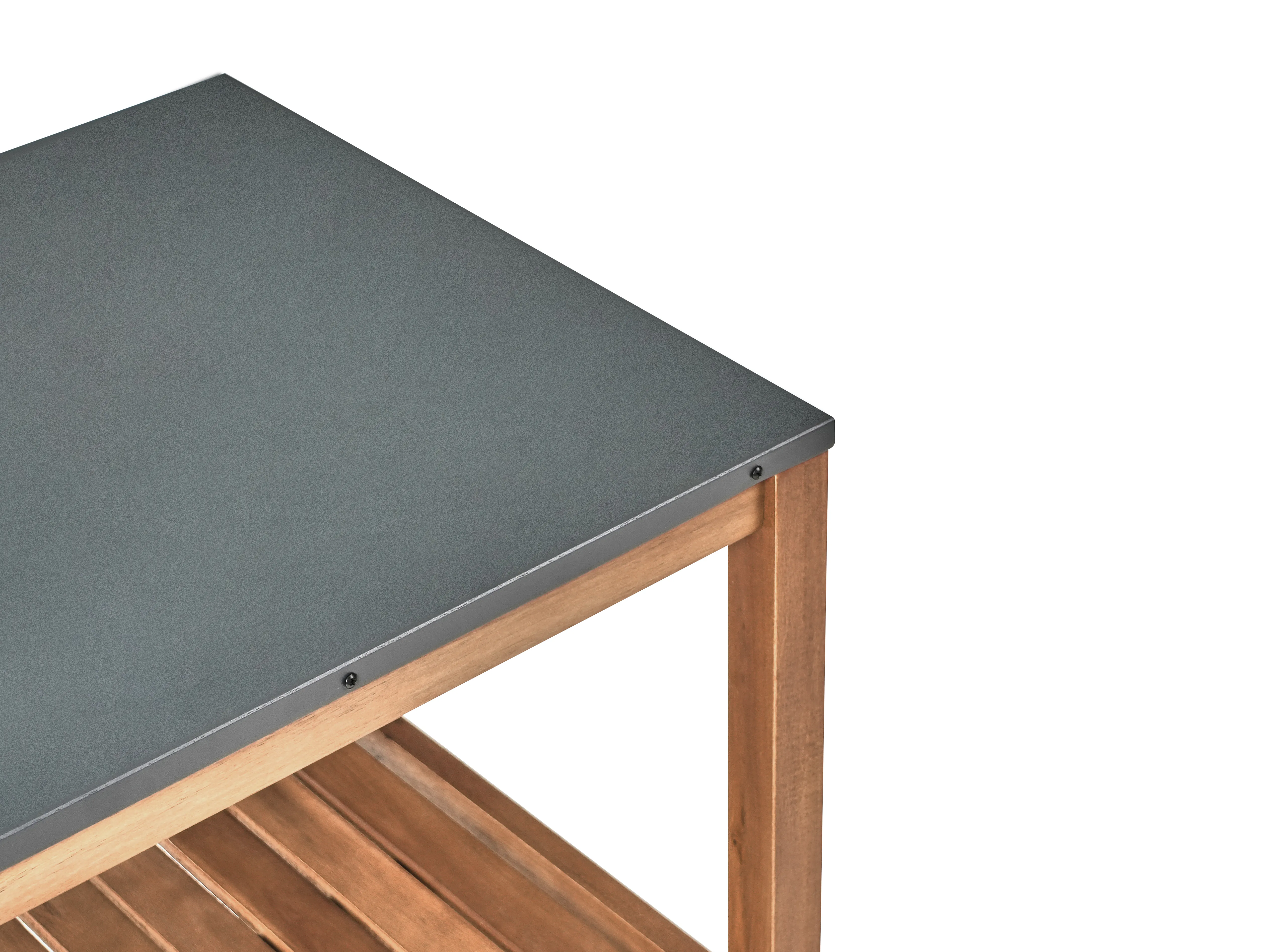 Tuin kookeiland met spoelbak BRUCOLI Acaciahout Bruin/zwart