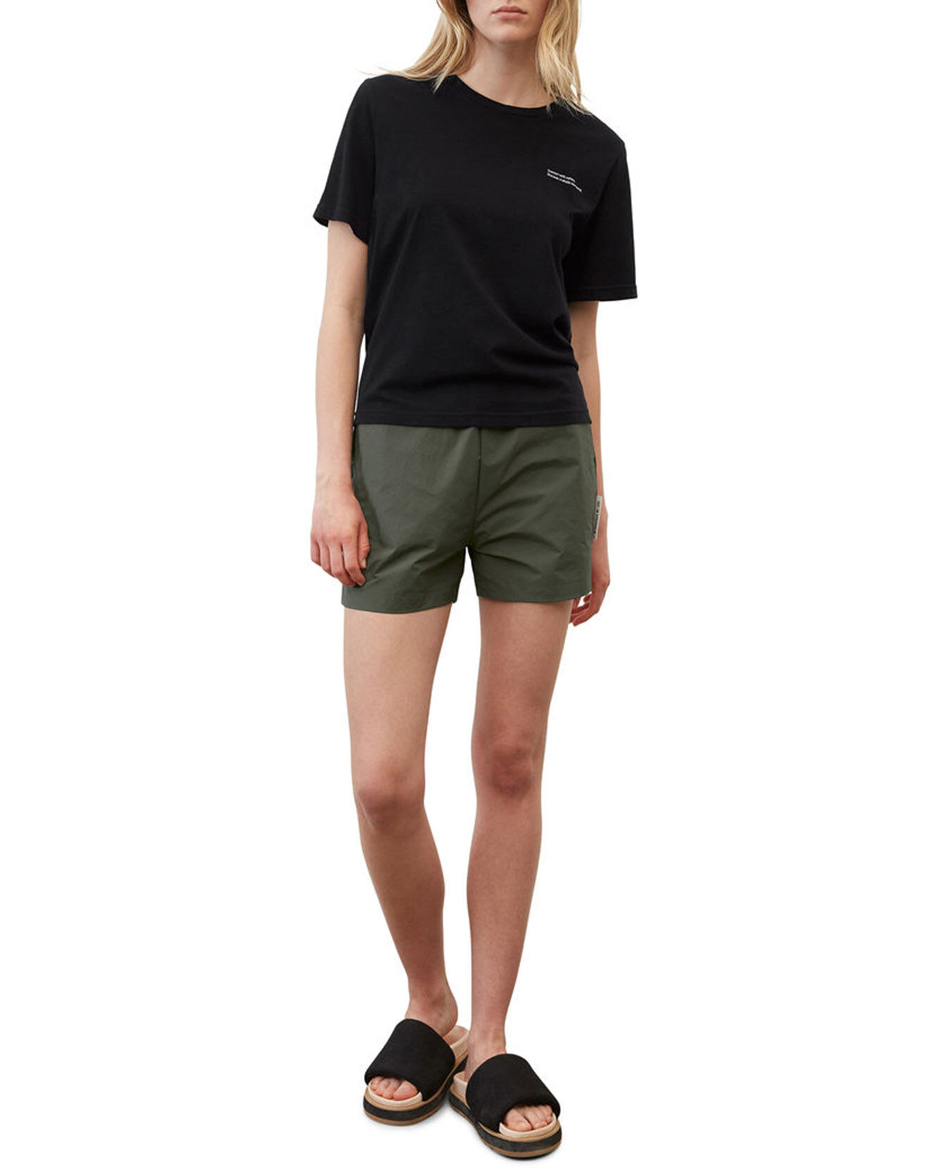 Marc O'Polo T-Shirt 100% Coton Bio imprimé nature noir