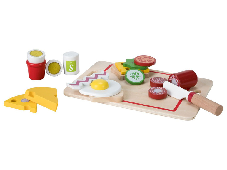 Houten etenswarenset lunch