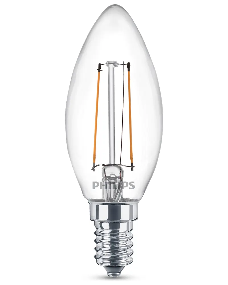 PHILIPS LED-filamentpære 2W E14 2-pak