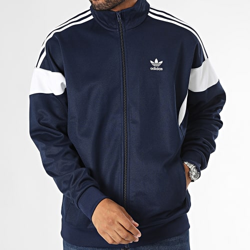 Veste Zippée A Bandes Cutline IM4517 Bleu Marine