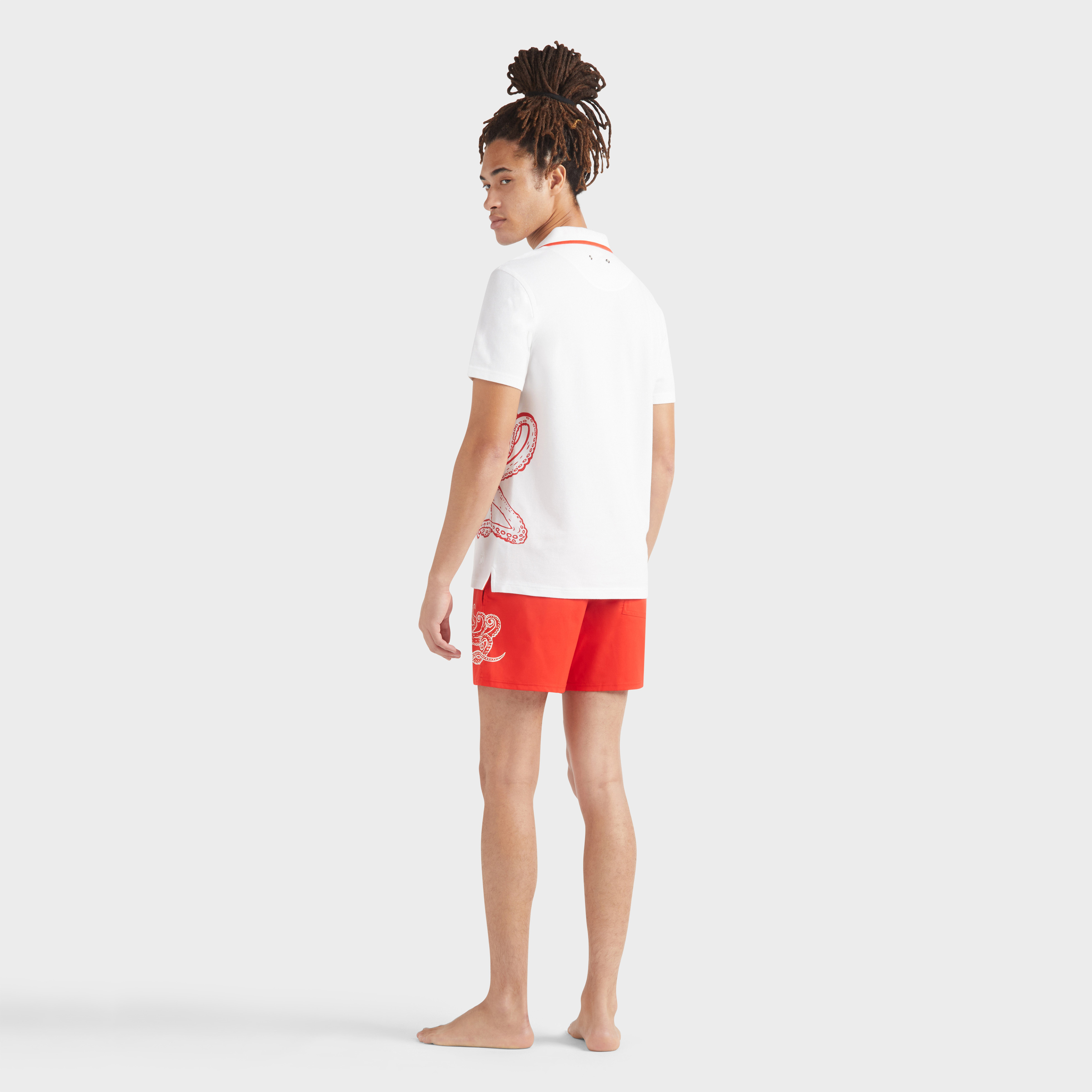 Polo en coton homme Printed Poulpe