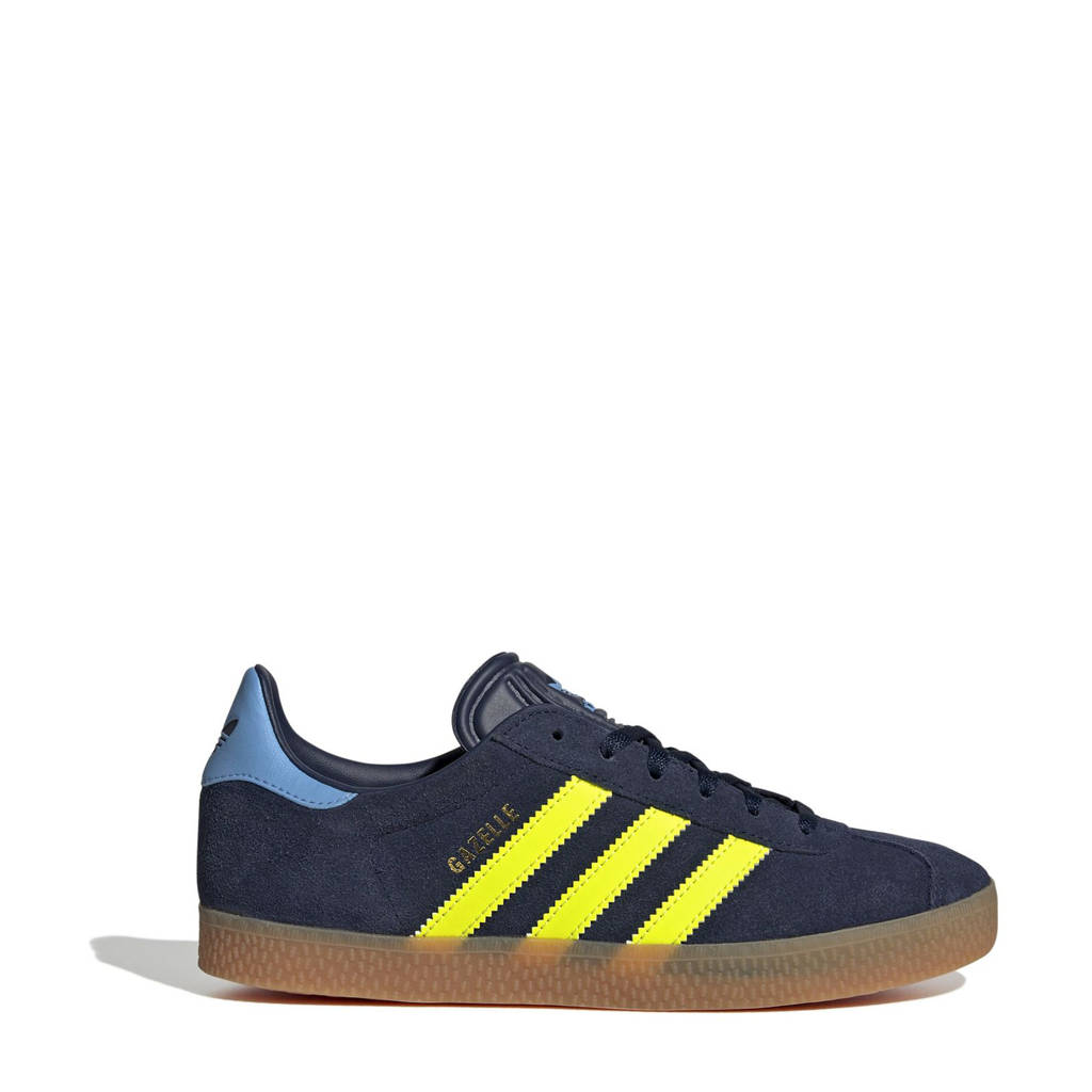 adidas Gazellesneakers donkerblauw/geel/gum
